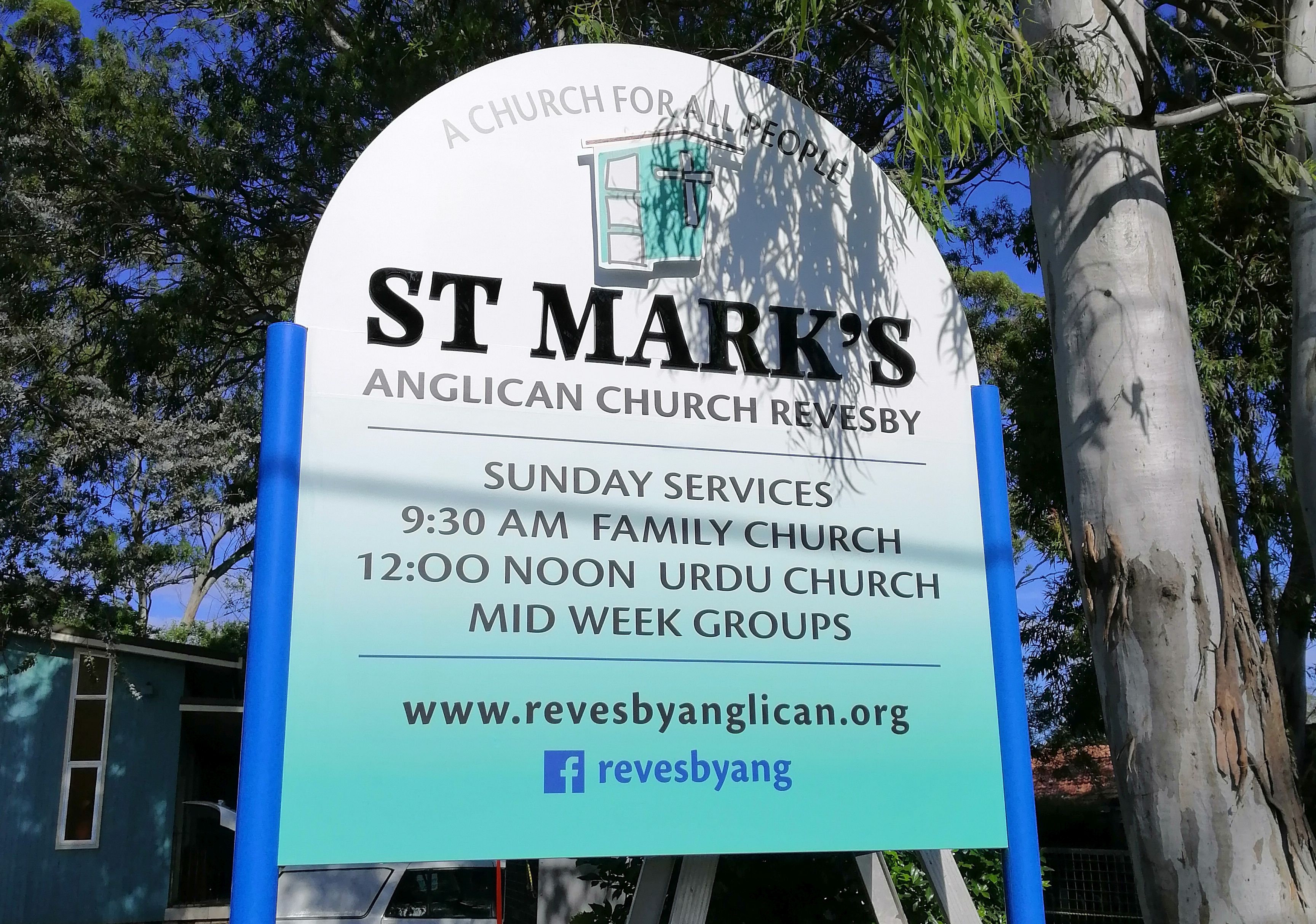 sdr ACM SIGN ON POLES FOR ST MARKS REVESBY